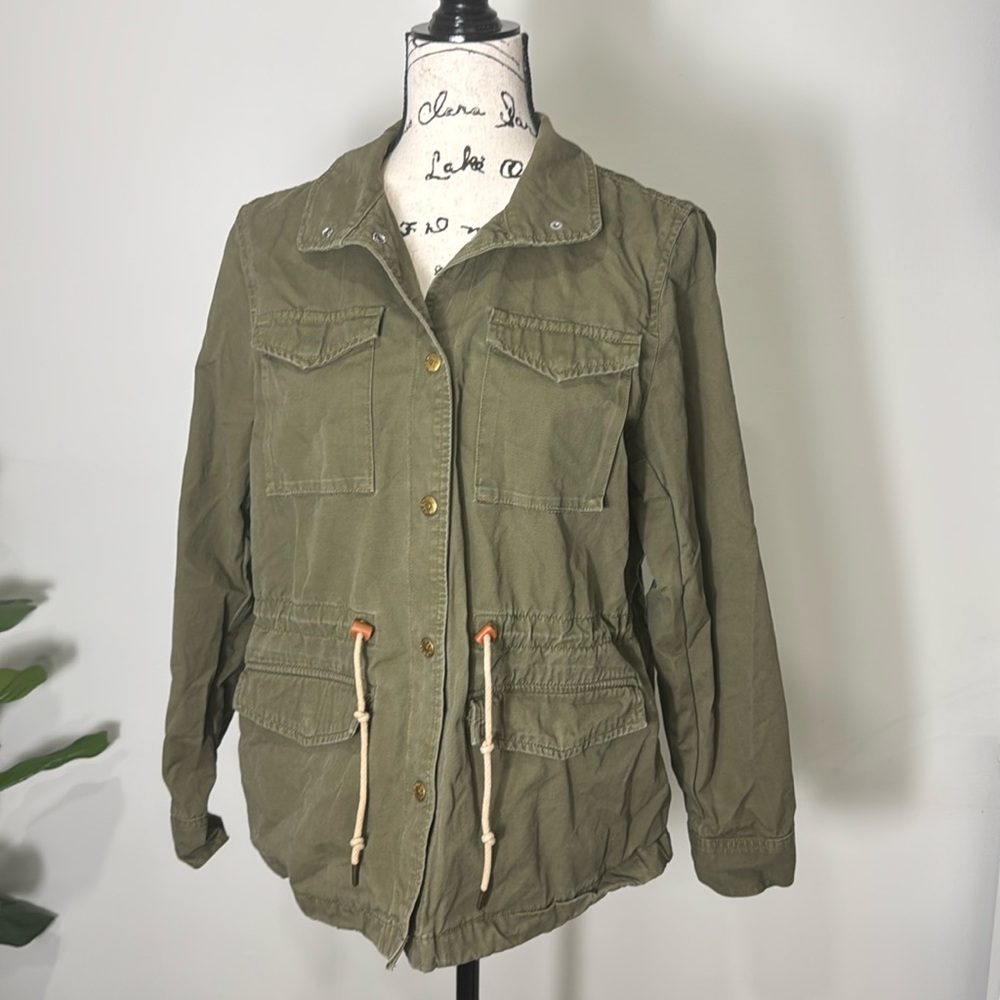 LEVI’S Green Utility Military Barn Jacket Fall Cargo Festival Women’s SZ S